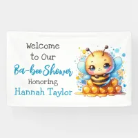 Honey bee themed Boy's Baby Shower Welcome Banner