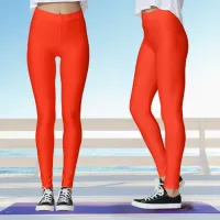 Bold Scarlet Red Yoga Leggings