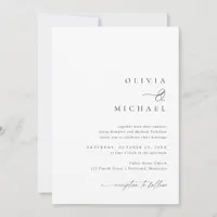 Simple Elegant Handwriting Wedding Invitation