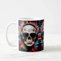 Cute funny musical skull  coffee mug