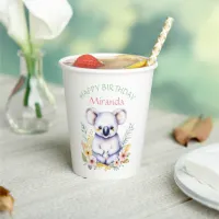 Koala Bear Themed Girl's Happy Birthday Paper Cups