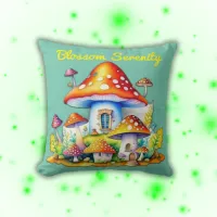 Blossom Serenity Cottagecore Mushroomcore | Throw Pillow