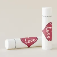 love in heart valentines lip balm