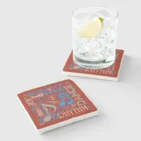 Born to Dance Blue/White/Any Color ID277 Stone Coaster