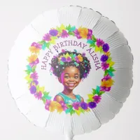 Pretty Girl African-American Girl Personalized Balloon