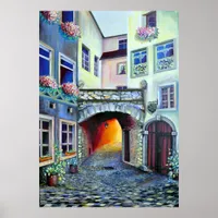 Luxembourg City - Bohemian Courtyard Poster