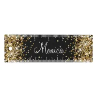 Gold Glitter Black Ruler