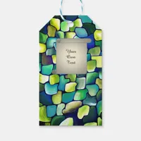 Contemporary Green Pattern - papyrus text Gift Tags