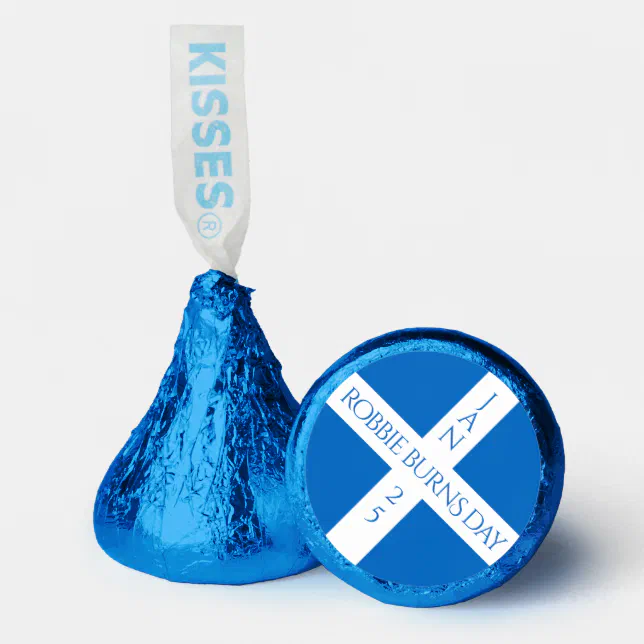 Eat Drink and Toast Robbie Burns Scottish Flag Hershey&#174;'s Kisses&#174;