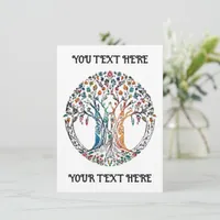 Tree of Life Vivid colored  Invitation