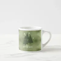 Christmas Trees and Snowflakes Green ID863 Espresso Cup