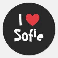 I Love Sofie Classic Round Sticker