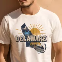 Retro Travel Iconic Delaware Graphic T-Shirt