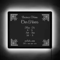 Stylish, Elegant Company Business Hours LED Sign