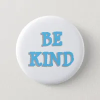 Be Kind Blue and Gray Button