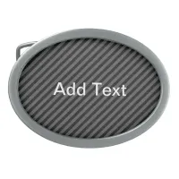 Thin Black and Gray Diagonal Stripes Belt Buckle