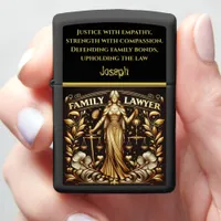 Lady Justice: Elegance in Family Law Zippo Lighter