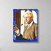 Bill Clinton 42nd President Keepsake Canvas Art