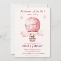 Sweet Little Girl on the Way Baby Shower Invitation