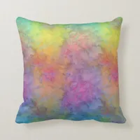 [Rainbow Frost] Multi-Colored Tie-Dye Throw Pillow