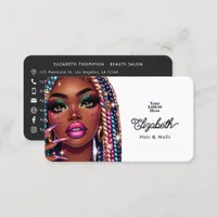 Sparkling Urban Hip Hop Salon Chic for Trendsetter Business Card