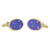 Geometric Harmony in Blues and Purples Cufflinks