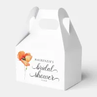 Elegant Golden Poppy Bridal Shower Favor Boxes