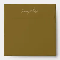 Gold Solid Stationery Colored Envelope