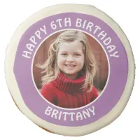 Personalized Photo, Age and Name Birthday Party Sugar Cookie