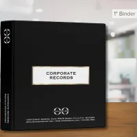 Corporate Records Book Binder with Custom Logo