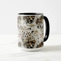 Exotic Dark Brown Spotted Animal Print Ceramic Mug