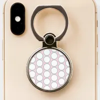 Pink and Gray Polka Dots Phone Ring Stand