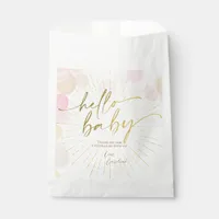 Hello Sunshine Boho Modern Happy Baby Girl Shower Favor Bag