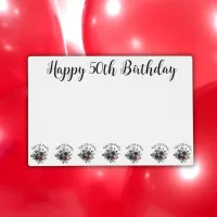 Happy 50th Birthday Red and Black Roses | Placemat