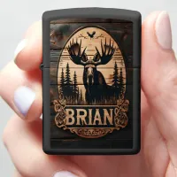 Brian's Moose Wood Sign Zippo Lighter