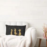 Three Golden Dancers Throw Pillow