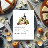 Elegant Wine and Cheese Tasting Party Invitation