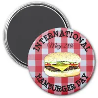 National Hamburger Day May 28th Holiday Magnet