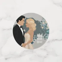 Timeless Romance: Watercolour Bride and Groom Art Confetti