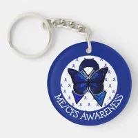 ME/CFS Syndrome Awareness Ribbon and Butterfly Keychain