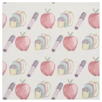 cute watercolor back to school pattern by the yard fabric