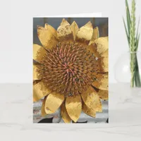 Metal Sunflower Yard Art, Birthday Card