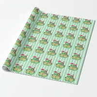 Cute Avocados with Santa Hats Christmas Wrapping Paper