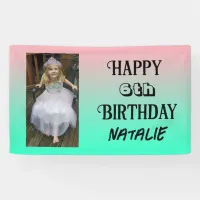 Personalized Photo and Age Happy Birthday Banner