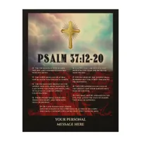 Psalm 37:12 To 20 The Heavens And Fiery Hell Wood Wall Art