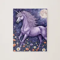 Purple Unicorn Jigsaw Puzzle