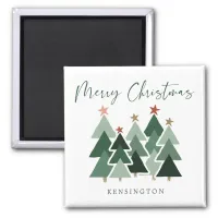 Cute Christmas Trees Holiday Magnet