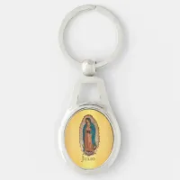 Our Lady of Guadalupe Mexico Catholic Gold Keychain