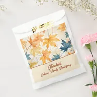 Maple Leaves Thankful Thanksgiving Brunch Dinner Favor Bag