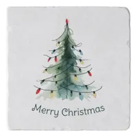 Minimalist Watercolor Christmas Tree Trivet